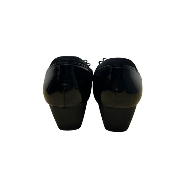 Anne Klein Sport Women’s Black Patent Leather Bow Slip-On Wedge Pumps Size 8.5M - Picture 7 of 10